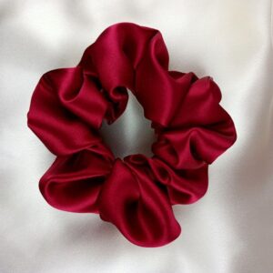 Home red silk scrunchie
